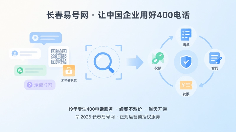 聊天记录、二维码和核对清单组成的抽象扁平插画
